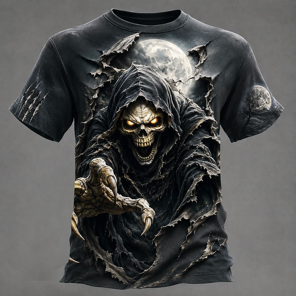 Men's Midnight Skull Horror Graphic Tee