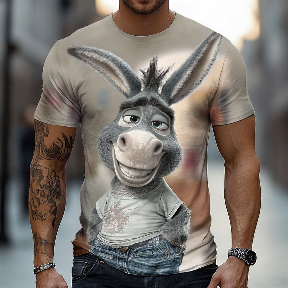 Men's Goofy Donkey Party Graphic Tee