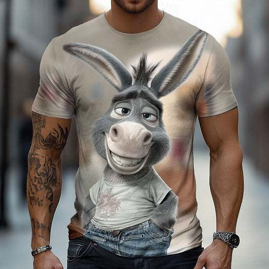Men's Goofy Donkey Party Graphic Tee