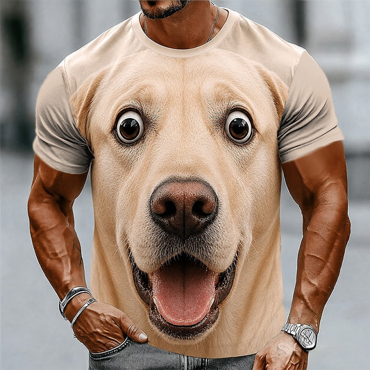 Men's Playful Dog Lover Graphic Tee