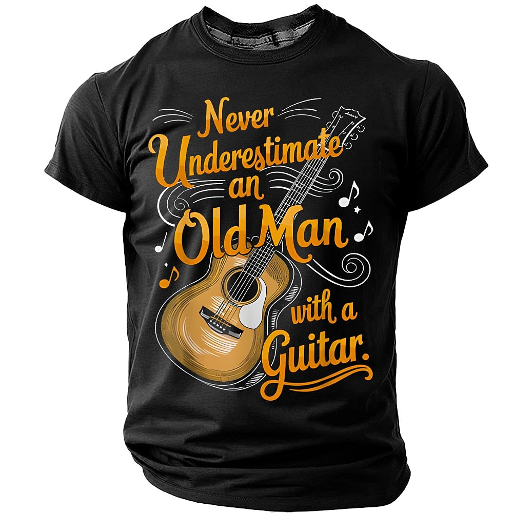 Men's Old Man Guitar Graphic Tee