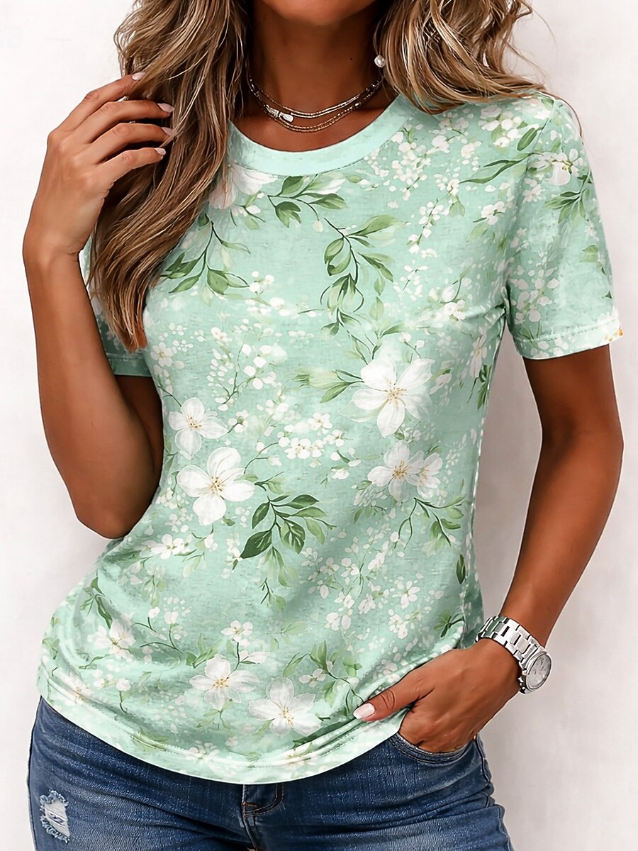 Women's Tropical Floral Garden Graphic Tee