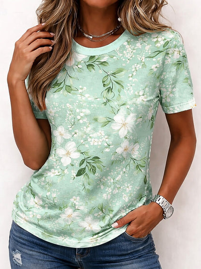 Women's Tropical Floral Garden Graphic Tee