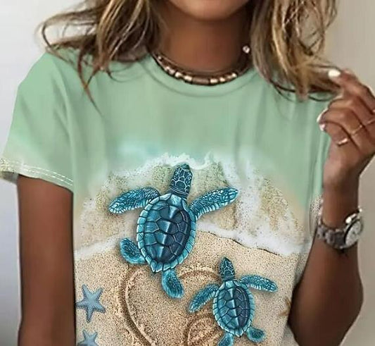 Women's Elegant Rose Art Graphic Tee