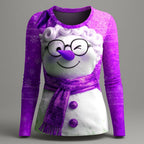 Women's Snowman Christmas Vintage Graphic Tee