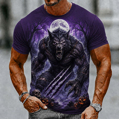 Men's Werewolf Graphic 3D Print Tee