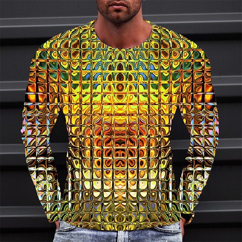 Men's Metallic Gradient Style Graphic Tee