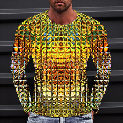 Men's Metallic Gradient Style Graphic Tee