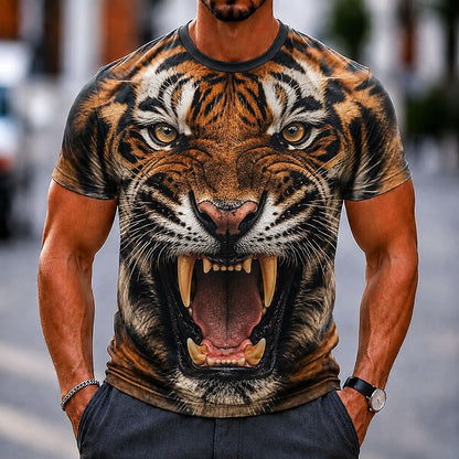 Men's Fierce Tiger Animal Graphic Tee