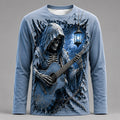 Men's Skeleton Guitar Long Sleeve Tee