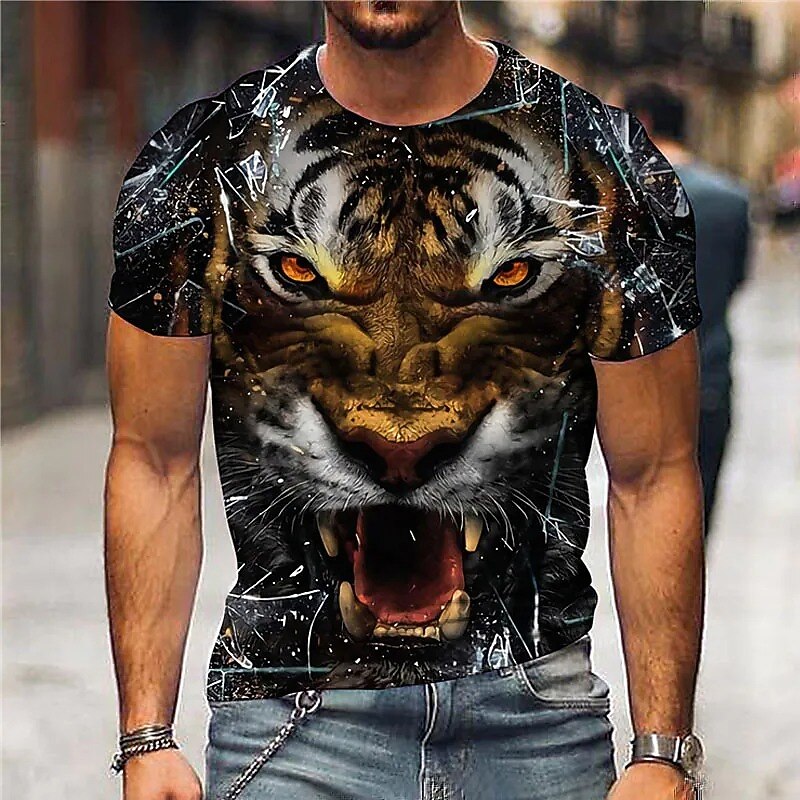 Men's Fierce Tiger Wildlife Graphic Tee