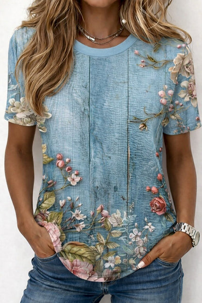 Women's Ombre Blossom Graphic Tee