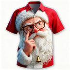 Santa Smile Christmas Short Sleeve Shirt