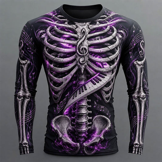 Men's Carnival Skull Skeleton T-Shirt