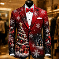 Christmas Tree Festive Graphic Blazer Jacket