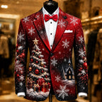 Christmas Tree Festive Graphic Blazer Jacket