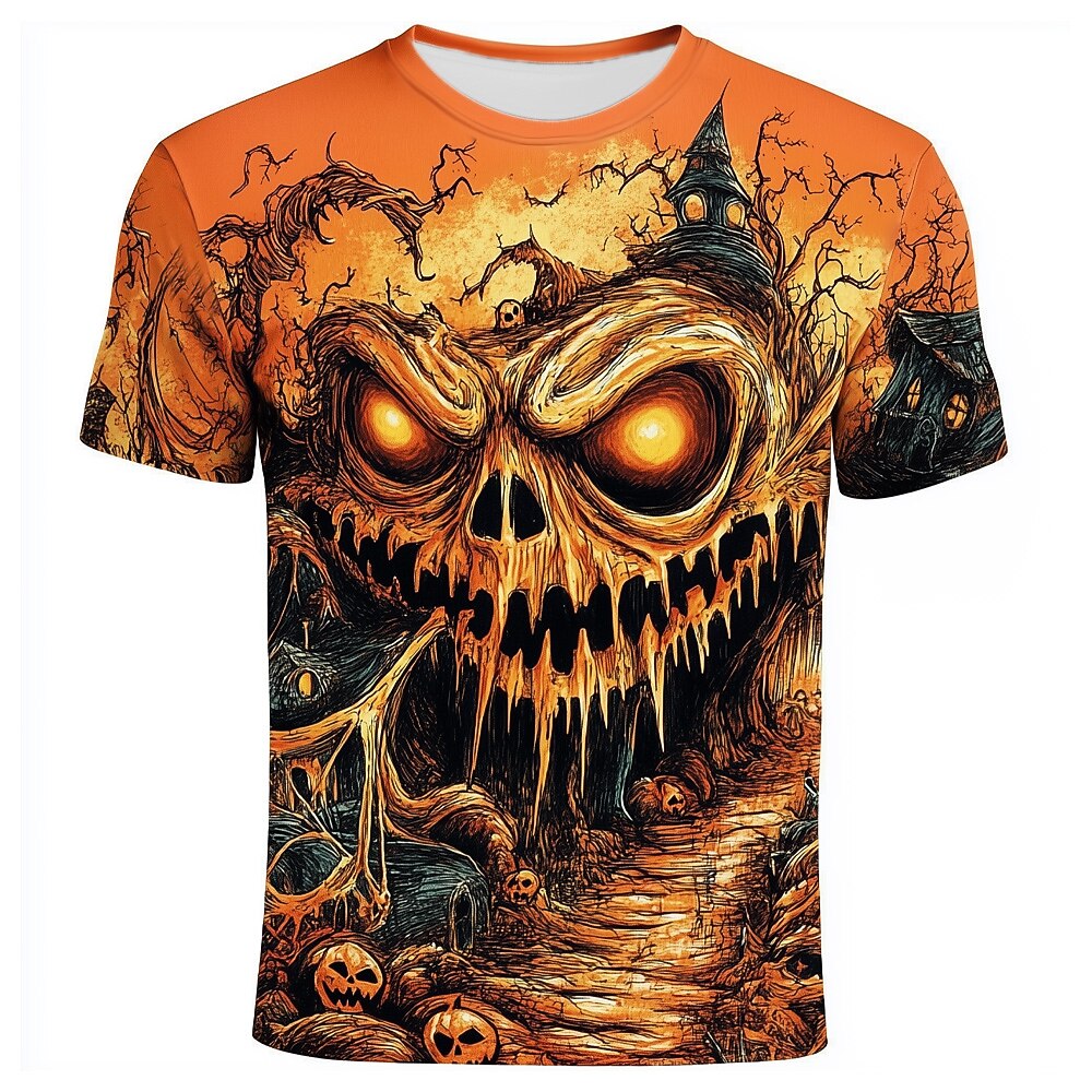 Men's Pumpkin Fright Illusion Graphic Tee