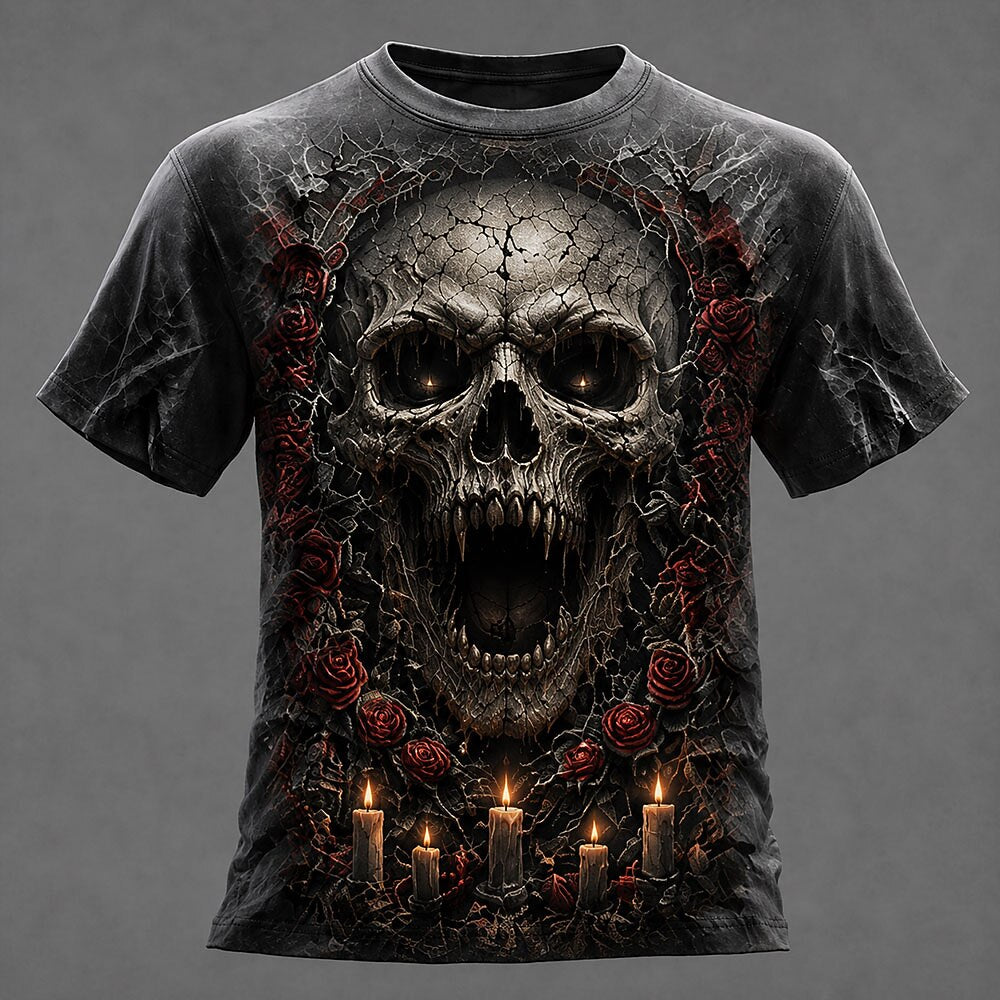 Men's Optical Grim Reaper Skull Tee