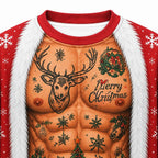Christmas Beefcake Santa Funny Crewneck Sweatshirt