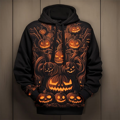 Men's Halloween Pumpkin Graphic Hoodie
