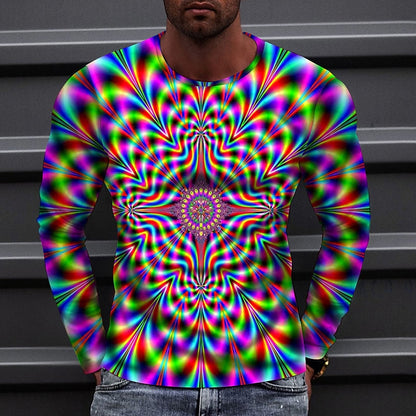 Men's Dynamic Optical Illusion Graphic Tee