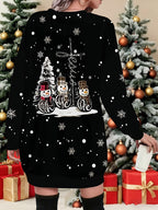 Women's Christmas Graphic Modern Dress