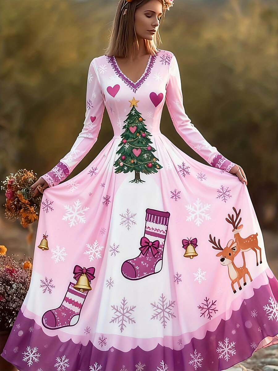 Women's Christmas Graphic Dress