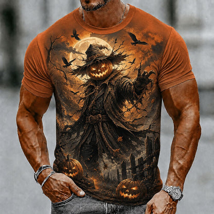 Men's Pumpkin Bird Halloween Graphic Tee