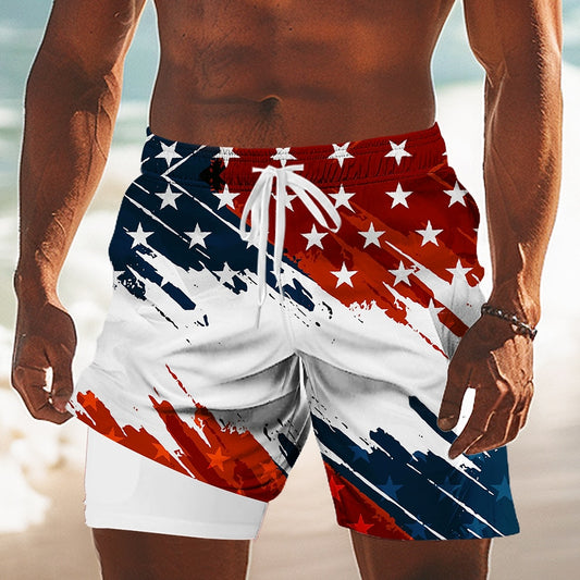 Men's Freedom Flag Board Shorts