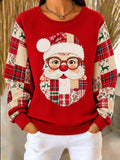 Women's Waffle Knit Christmas Sweatshirt