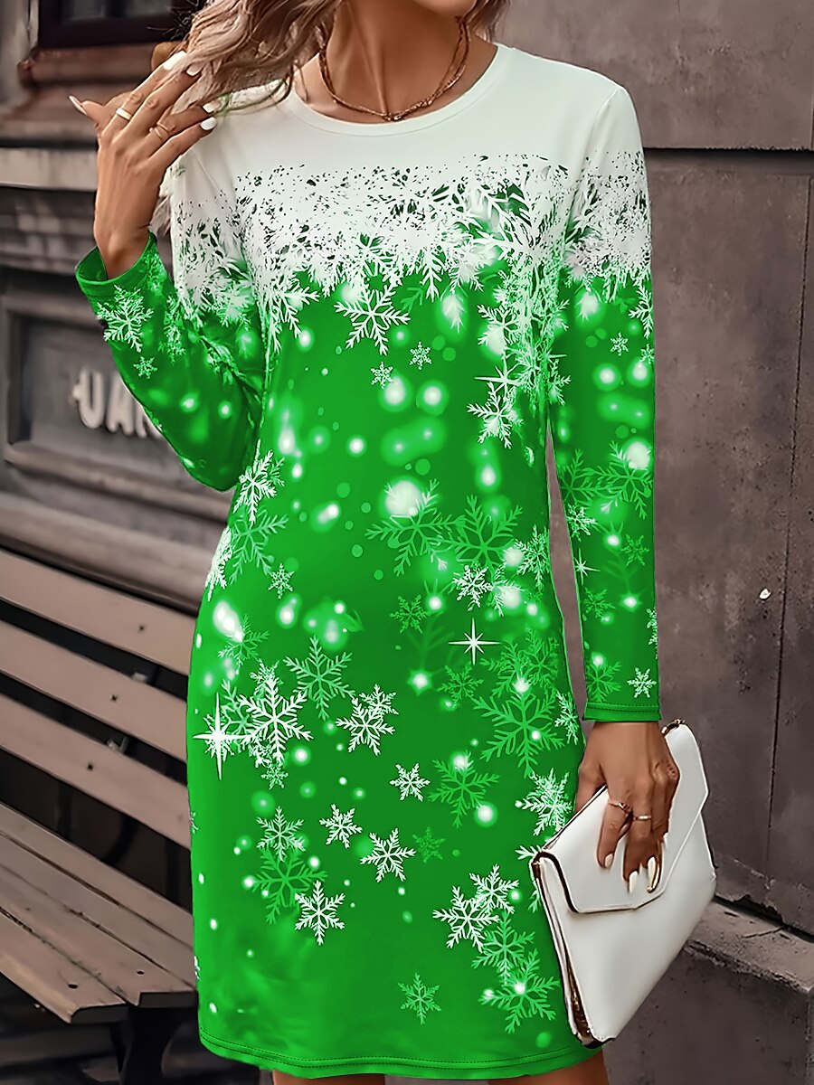 Women's Christmas Graphic Party Dress