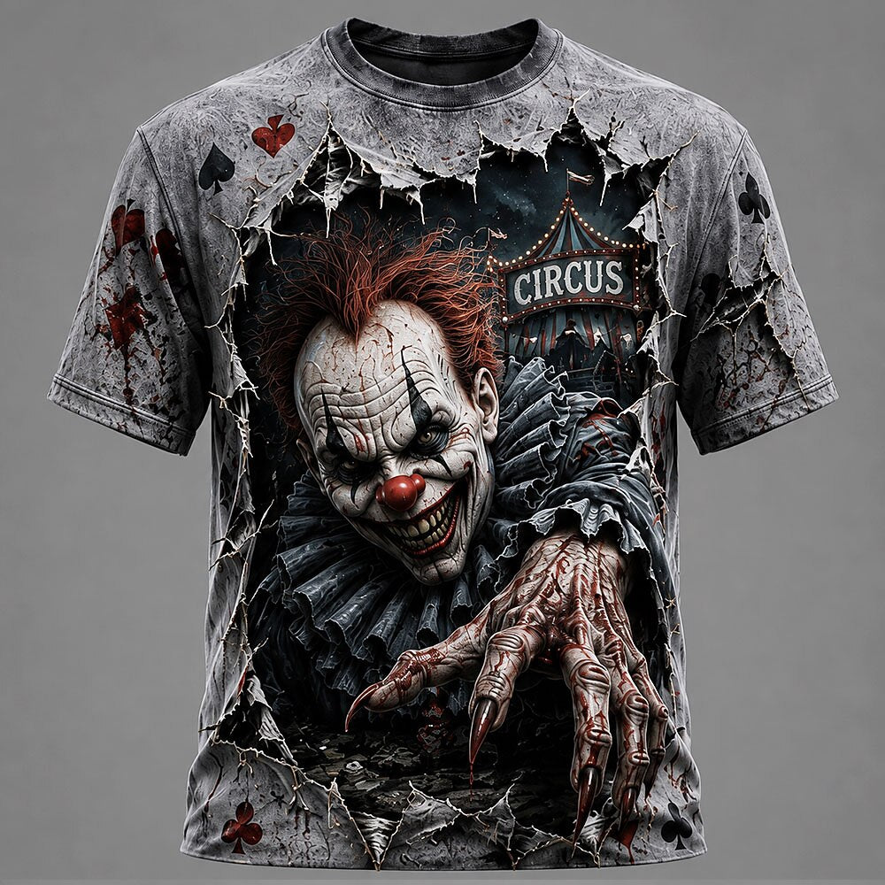 Men's Illusion Horror Creepy Clown Tee