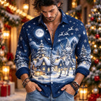 Men's Christmas Graphic Trendy Shirt