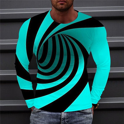 Men's Dynamic Optical Illusion Graphic Tee