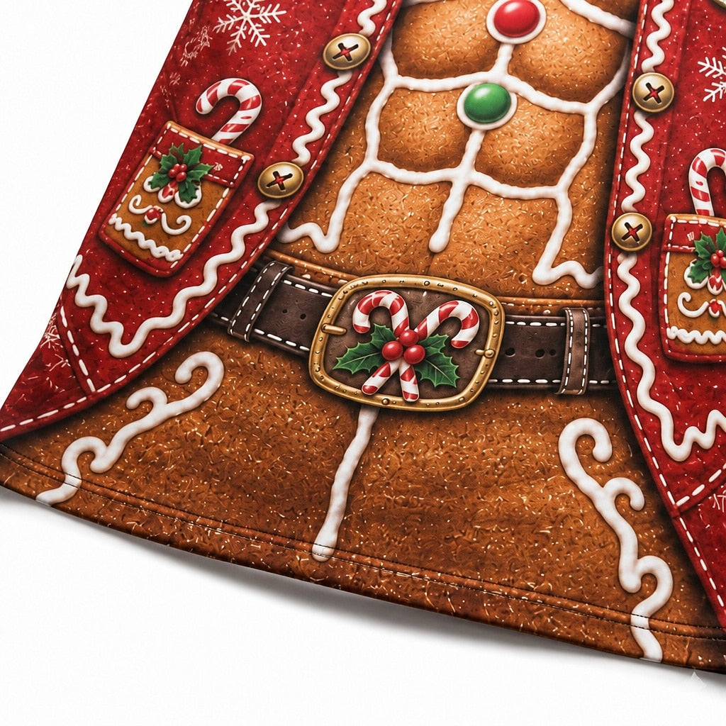 Christmas Gingerbread Man Funny Graphic T-Shirt