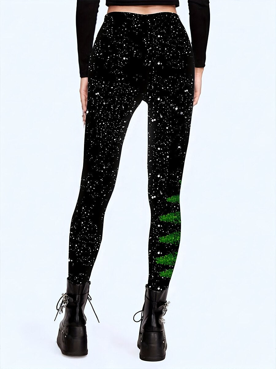 Christmas Tree Snowflake Cozy Leggings