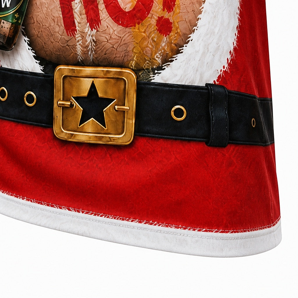 Christmas Santa Fake Belly Graphic Sweatshirt