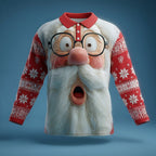 Santa Claus Christmas Long Sleeve Polo