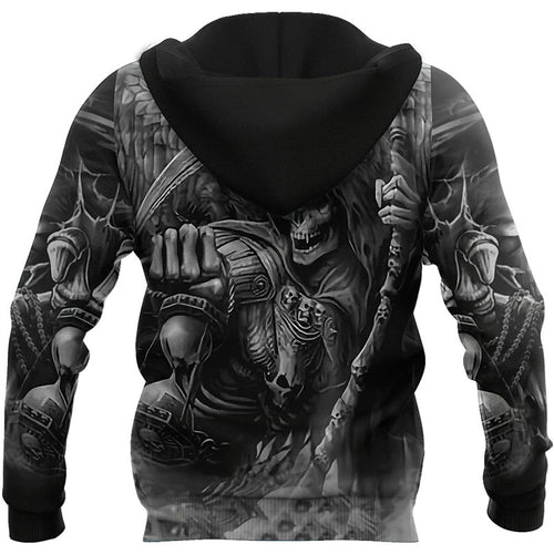 Men's Dark Grim Reaper Skull Hoodie