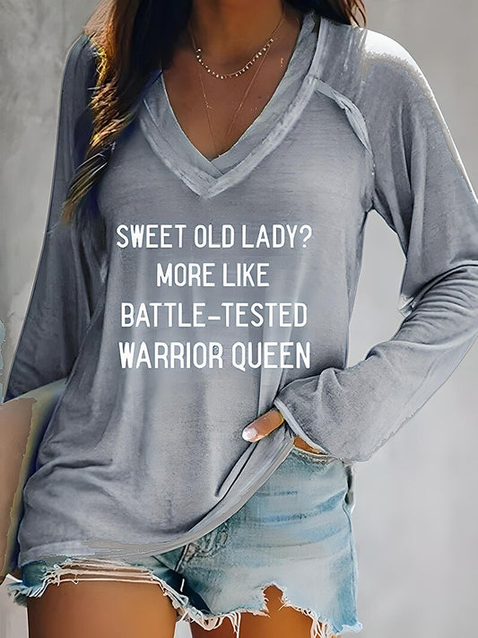 Women's Casual Letter Graphic Quote Tee