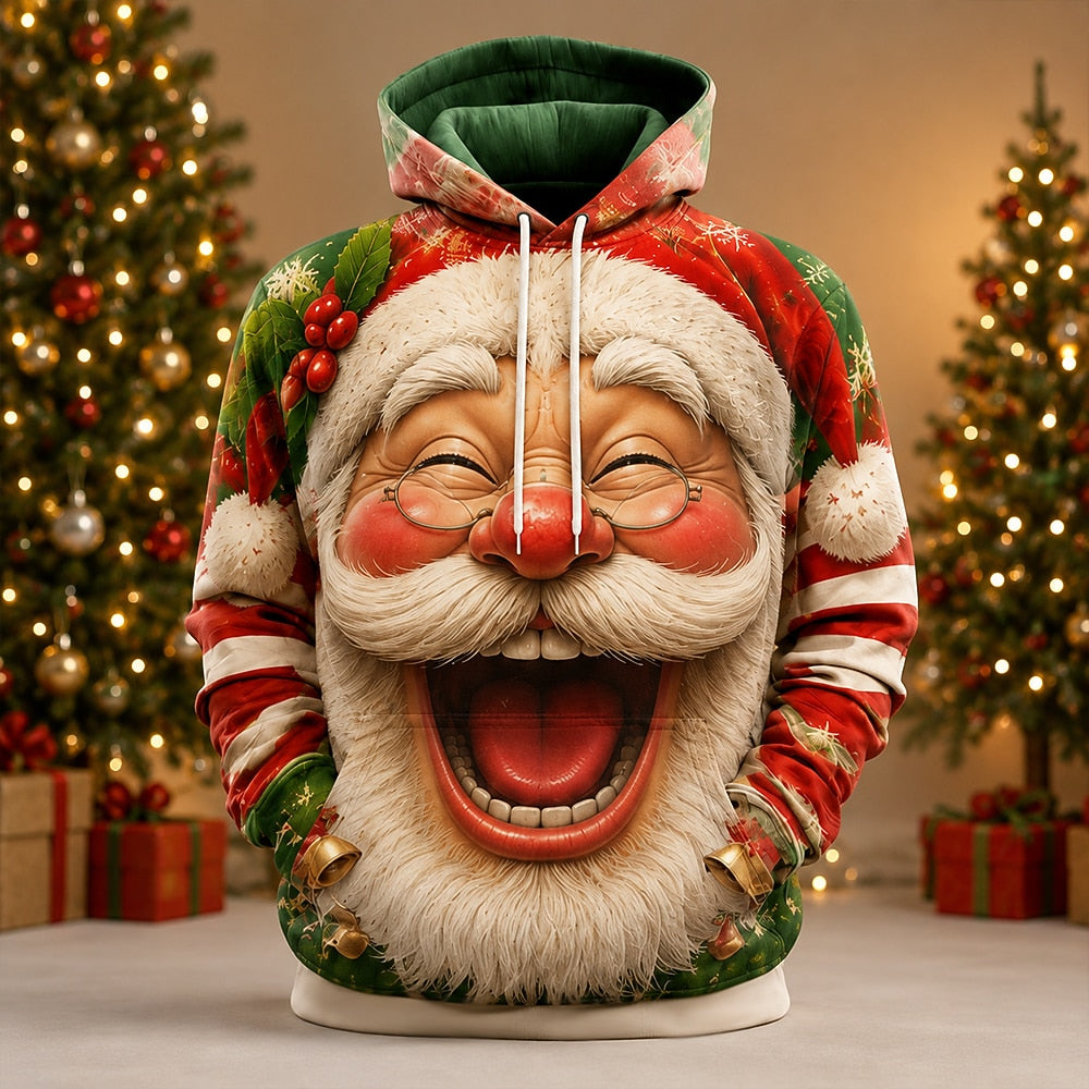 Santa Christmas Club Street Hoodie Sweatshirt