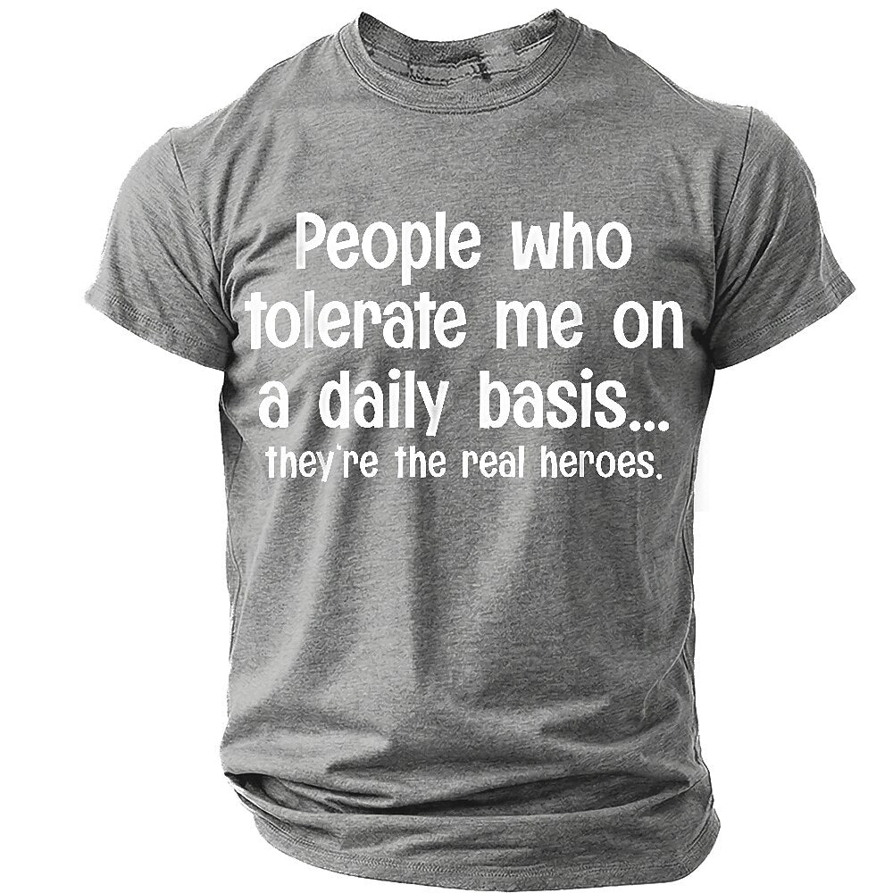 Men's Humorous Graphic Print Tee
