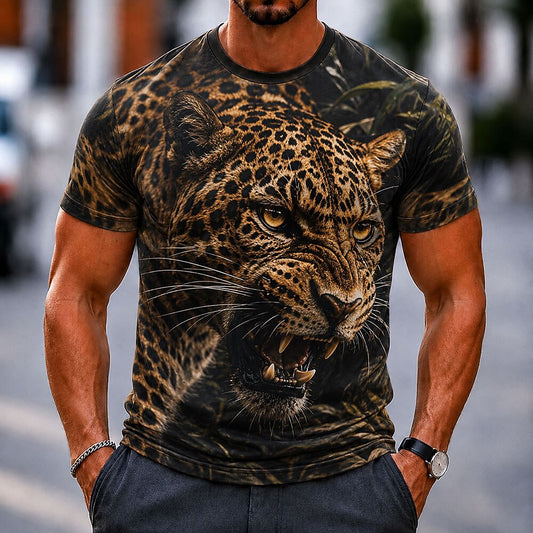 Men's Fierce Tiger Animal Graphic Tee