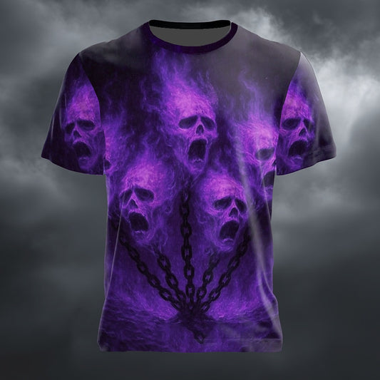 Men's 3D Skull Optical Illusion Tee