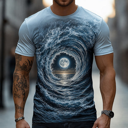 Men's Moon Werewolf Night Graphic Tee