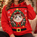 Christmas Tree Pet Carrier Bonding Hoodie