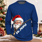 Men's Funny Santa Christmas Longsleeve Tee