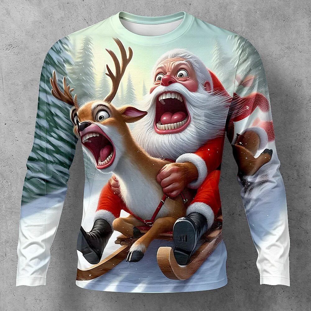 Men's Santa Graphic Festive Shirt