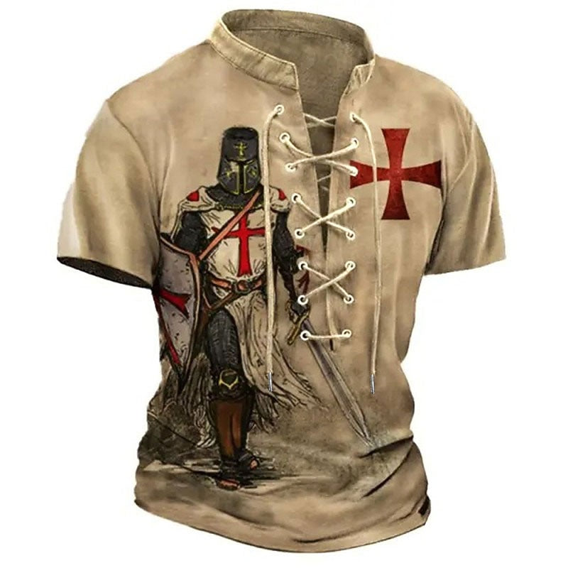 Men's Vintage Crusader Knight Graphic Tee