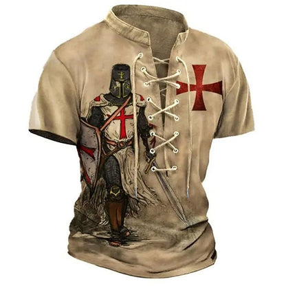Men's Vintage Crusader Knight Graphic Tee